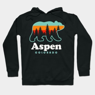 Aspen Colorado Souvenir Bear Rocky Mountains Hoodie